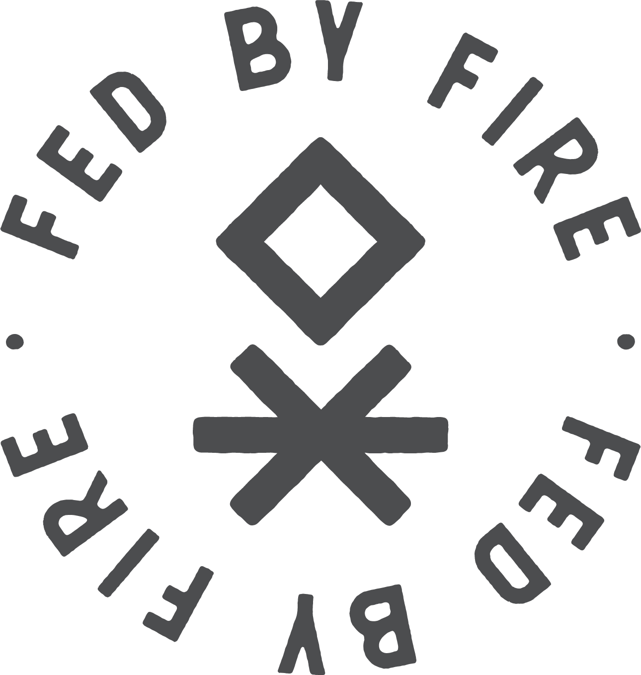 Fed by Fire Logo Circle Icon